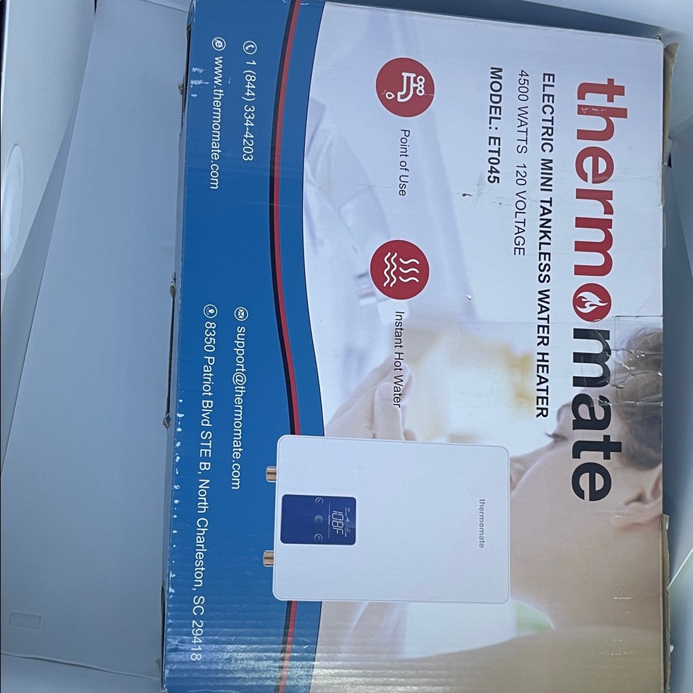 Electric Mini Tankless Water Heater - White